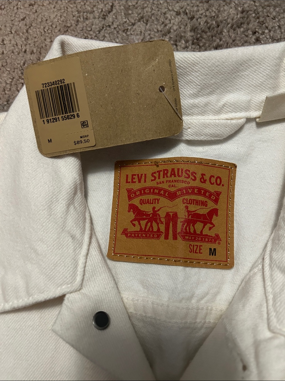 Levi's Off-White Denim Jacket - Men's - Picture 2 of 3